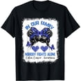 thumbnail image 1 of In Our Family Nobody Fights Alone Colon Cancer Awareness T-Shirt, 1 of 4
