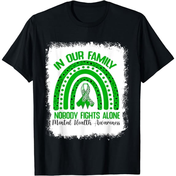 In Our Family Nobody Fights Alone Mental Health Awareness T-Shirt