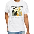 thumbnail image 1 of In Our House We Celebrate Diversity Equity And Inclusion Cat Lady T-Shirt, 1 of 5