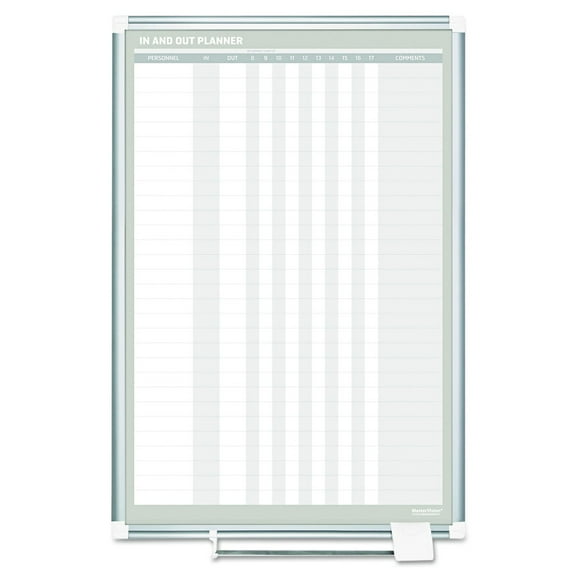 MasterVision GA02109830 24 in. x 36 in. In-Out Magnetic Dry Erase Board - Silver Frame