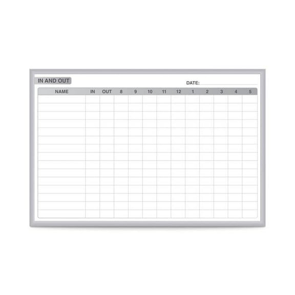 In & Out Magnetic Whiteboard, 4 x 6 ft.