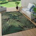 thumbnail image 1 of In- & Outdoor Rug Jungle Design with Palm Trees in Green Black, 1 of 6