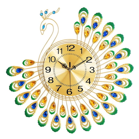 In Peacock Wall Clock Exquisite Craftsmanship Modern Art Peacock Wall Clock Features Living Room Decor Factory