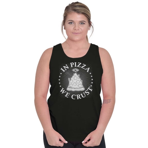 In Pizza We Crust Funny Food Pun Tank Top T Shirts Men Women Brisco Brands S