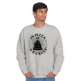 thumbnail image 1 of In Pizza We Crust Funny Food Pun Unisex Plus Fleece Graphic Sweatshirt Brisco Brands 3X, 1 of 5