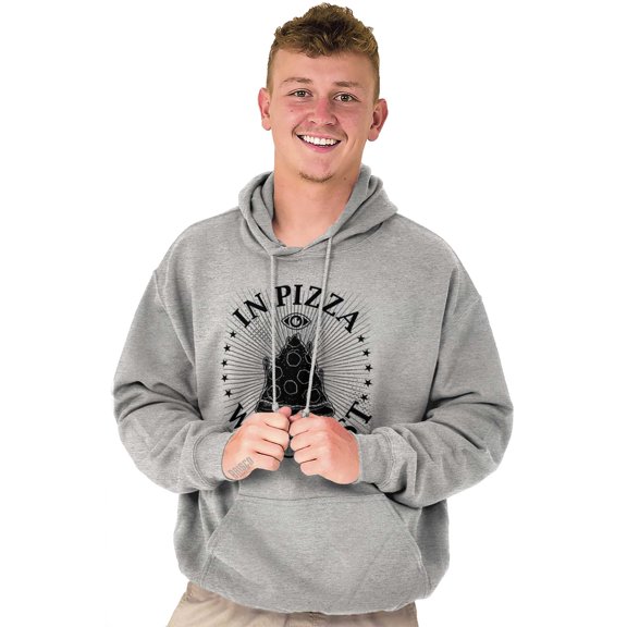 In Pizza We Crust Funny Food Pun Unisex Plus Fleece Graphic Hoodie Brisco Brands 3X