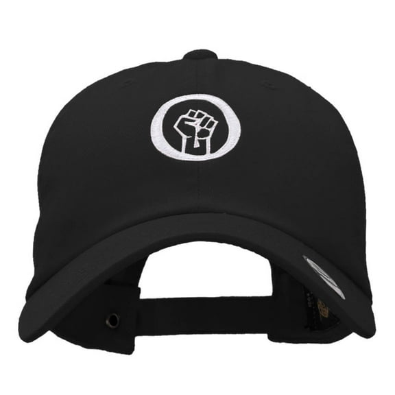 In Power Fist Embroidered Cotton Twill Cap - Black OSFM