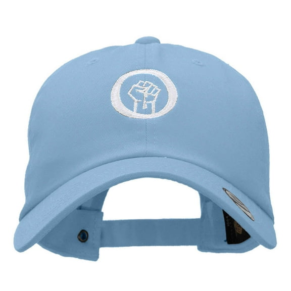 In Power Fist Embroidered Cotton Twill Cap - Blue OSFM
