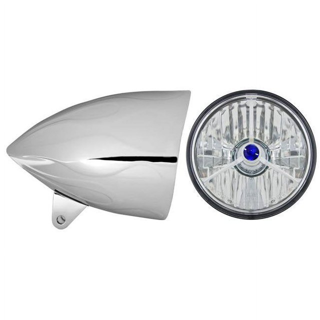In Pro Car Wear 5.75 in. Flamed Headlight Bucket, Chrome with T50300