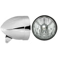 thumbnail image 1 of In Pro Car Wear HB54010-1 5.75 in. Flamed Headlight Bucket, Chrome with T50100 ICE Headlamp, 1 of 1