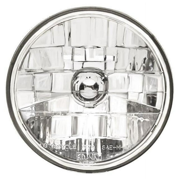 In Pro Car Wear T70200 7 in. Diamond Cut 3K Headlamp with H4 Bulb, Three Lines On Clear Lens