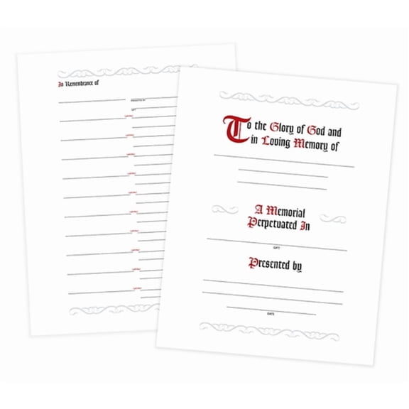 In Remembrance Register 7 Ring Binder Refill Pages: Pack of 25 (Other)