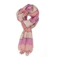 thumbnail image 1 of In-Sattva Colors – Horizontal Striped Multi Color Scarf Stole Peach, 1 of 3
