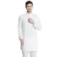thumbnail image 1 of In-Sattva Men's Indian Mandarin Collar All Over High Embroidered Kurta Tunic; White AOH-1; SM, 1 of 6