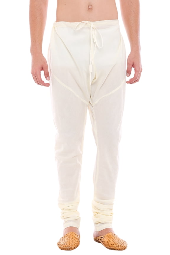 Men's Traditional Indian Style Pure Cotton Solid Churidaar Pants