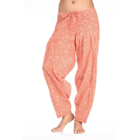 In-Sattva Women's Indian Abstract Feathers Print Patiala Pants