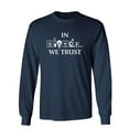 thumbnail image 1 of In Science We Trust Sarcastic Novelty Gift Idea Adult Humor Funny Men's Long Sleeve Shirts, 1 of 3