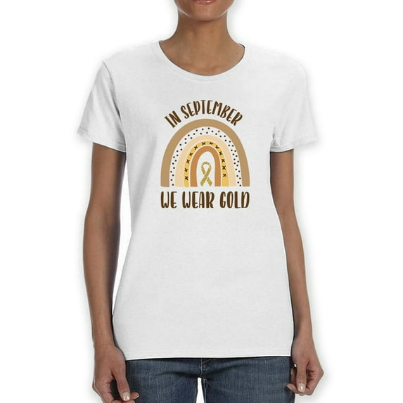 In September We Wear Gold. T-Shirt Women -Smartprints Designs, Female 4X-Large