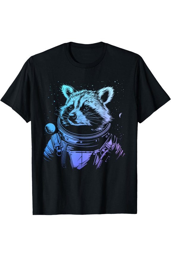 In Space Suit Funny Racoon T-Shirt