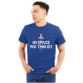 thumbnail image 1 of In Space We Trust Rocket Ship Science Men's Graphic T Shirt Tees Brisco Brands X, 1 of 6