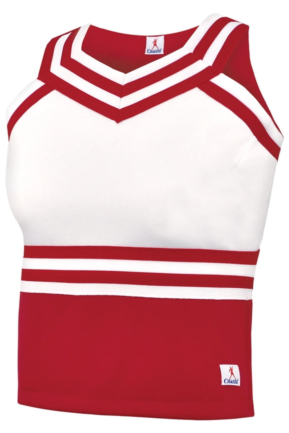 In-Stock Dble Knit Sweet Hrt Shell Top Red S