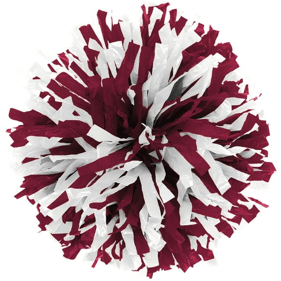 In-Stock Youth Cheerleading Pom Maroon/Wht