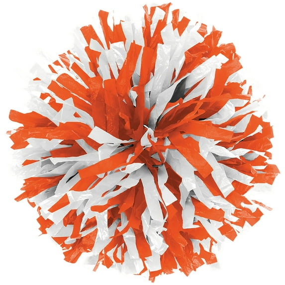 In-Stock Youth Cheerleading Pom Orange/Wht