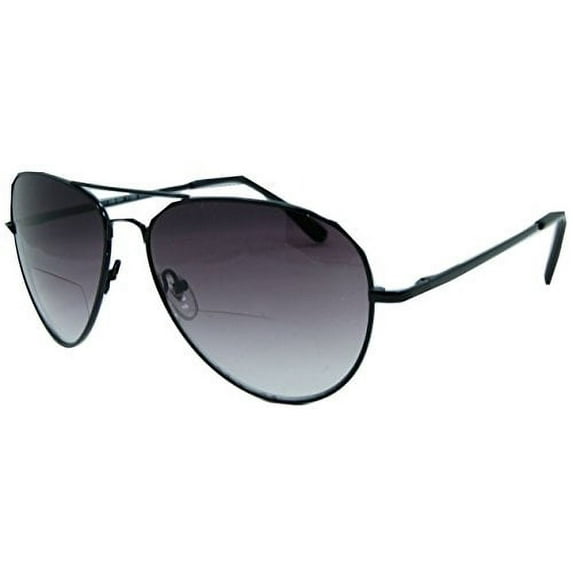 In Style Eyes C.Moore Bifocal Aviator Sunglasses for Women and Men Black 2.75