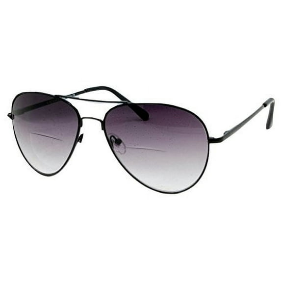 In Style Eyes C.Moore Bifocal Aviator Sunglasses for Women and Men Pewter 2.00