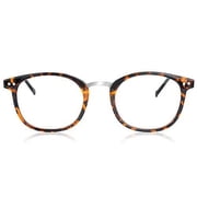 In Style Eyes Modern Oval Clear Frame Readers Tortoise +3.50