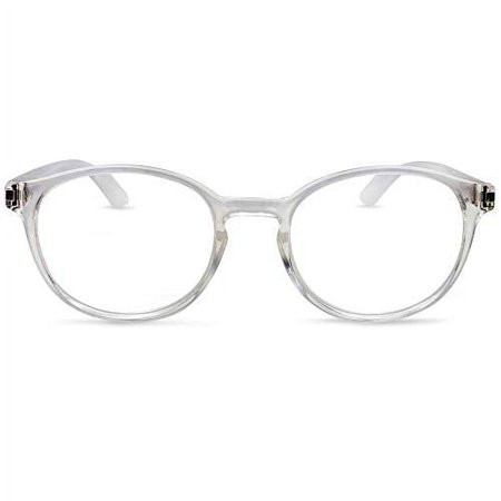 In Style Eyes Opulent Oval Clear Frame Reading Glasses Set with Case Clear +2.50