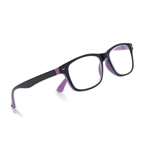 In Style Eyes Powerful High Magnification Reading Glasses, Classic, Clear Tint, Purple 4.5x