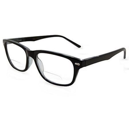 In Style Eyes Seymore Retro BiFocal Reading Glasses Clear Grey 2.00