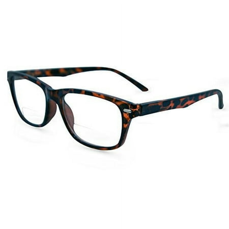 In Style Eyes Seymore Retro BiFocal Reading Glasses Clear Tortoise 1.00