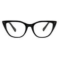 thumbnail image 1 of In Style Eyes Stylish Large Cateye Reading Glasses for Women Black +1.00, 1 of 5
