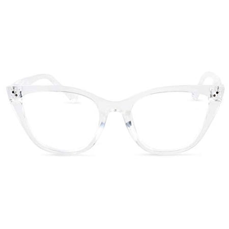In Style Eyes Stylish Large Cateye Reading Glasses for Women Clear +2.25