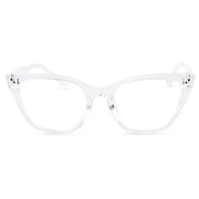 In Style Eyes Stylish Large Cateye Reading Glasses for Women Clear +3.25