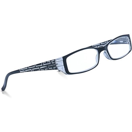 In Style Eyes Super Strength II High Magnification Reading Glasses - Full-Rimmed Rectangle Frame, Non-Polarized Lens - Black - 4.5x