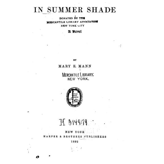 In Summer Shade, a Novel