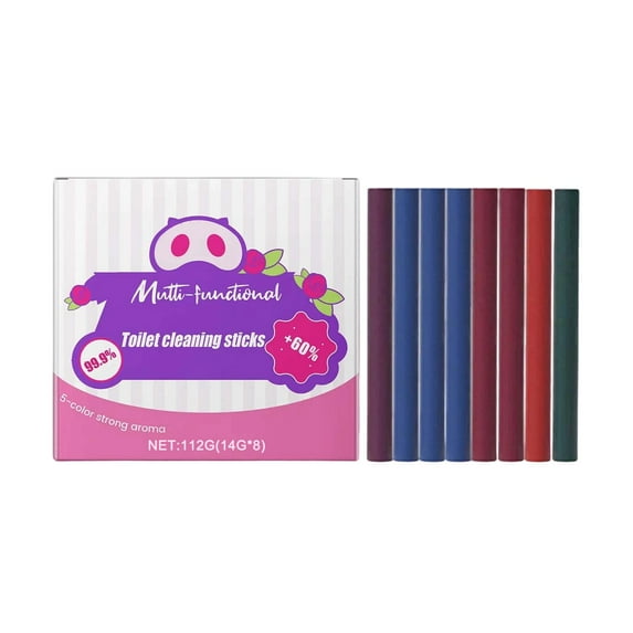 In-Tank Toilet Cleaner Sticks Automatic Toilet Tank Refresher Toilet Tank Cleaner for Home, Control Stain & Odor, 1 Box 8pcs