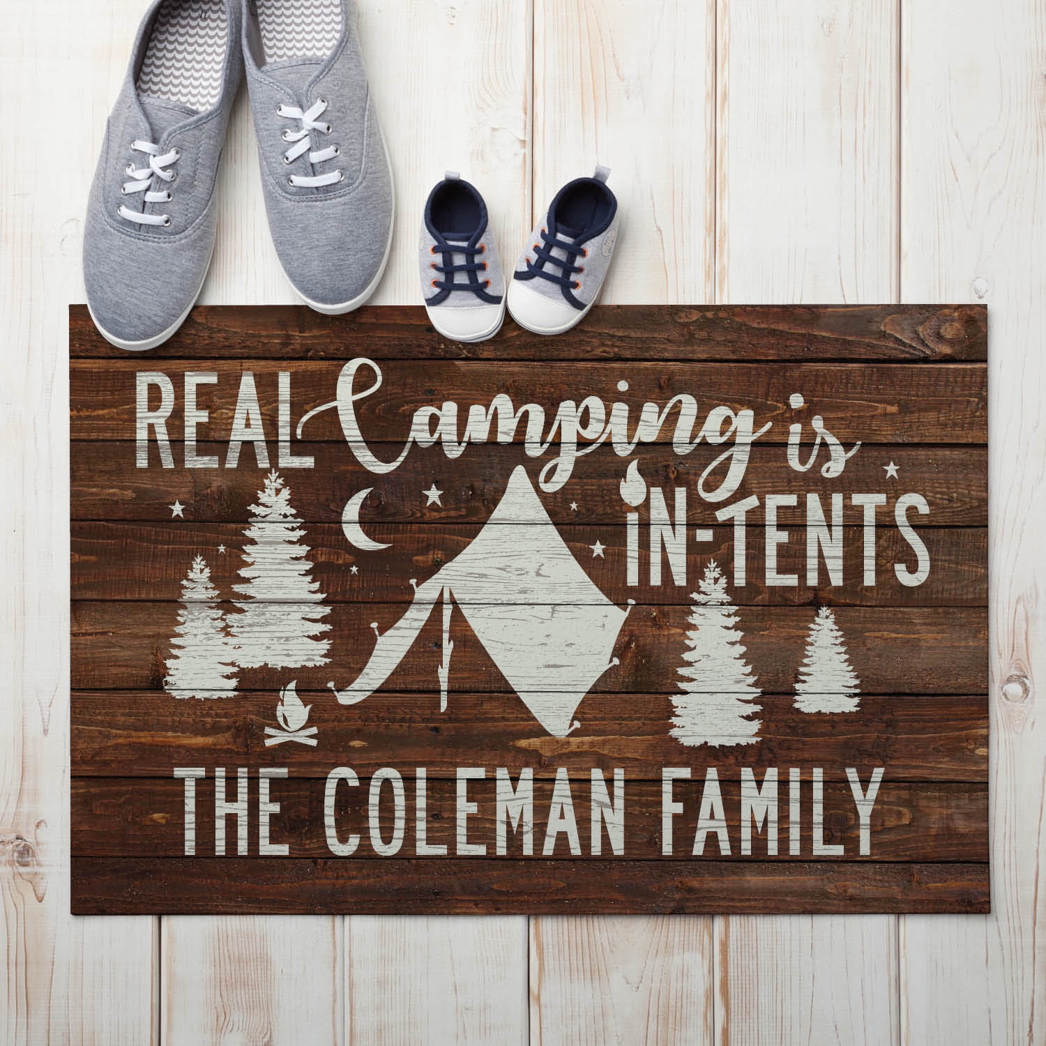 In Tents Personalized Doormat