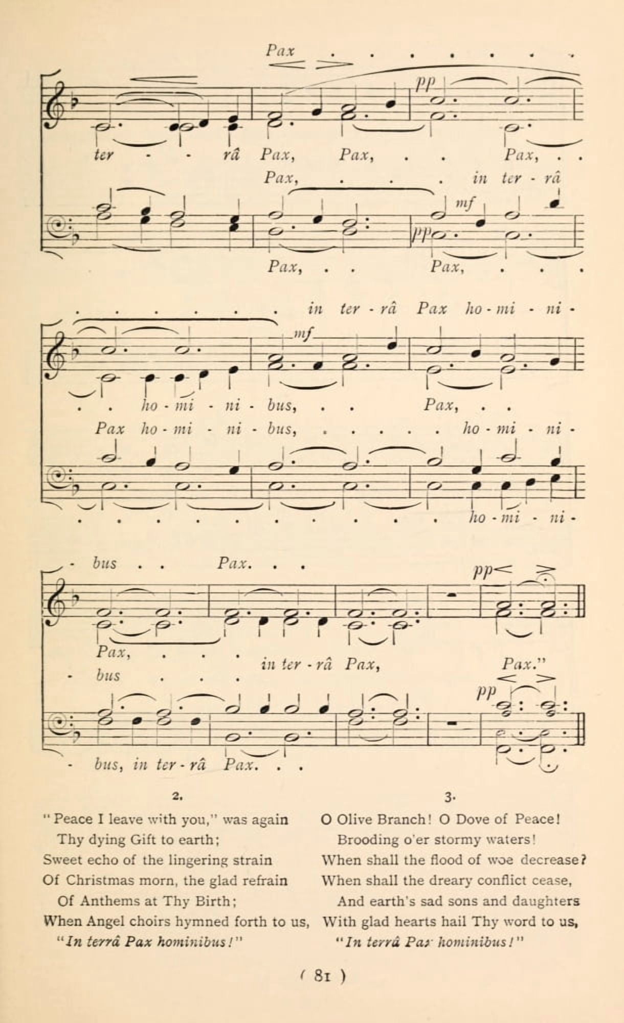 In Terra Pax 2 Christmas Carols New & Old 1850 Canvas Art -  (18 x 24)