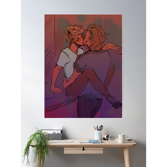 In The Bathroom Larry Poster Wall Art, Modern Wall Decor For Living Room Bedroom, 8x12 UNFRAMED