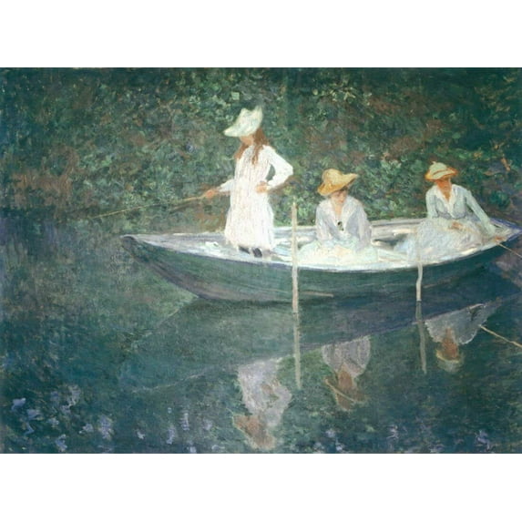 In The Boat Monet - CANVAS OR FINE PRINT WALL ART