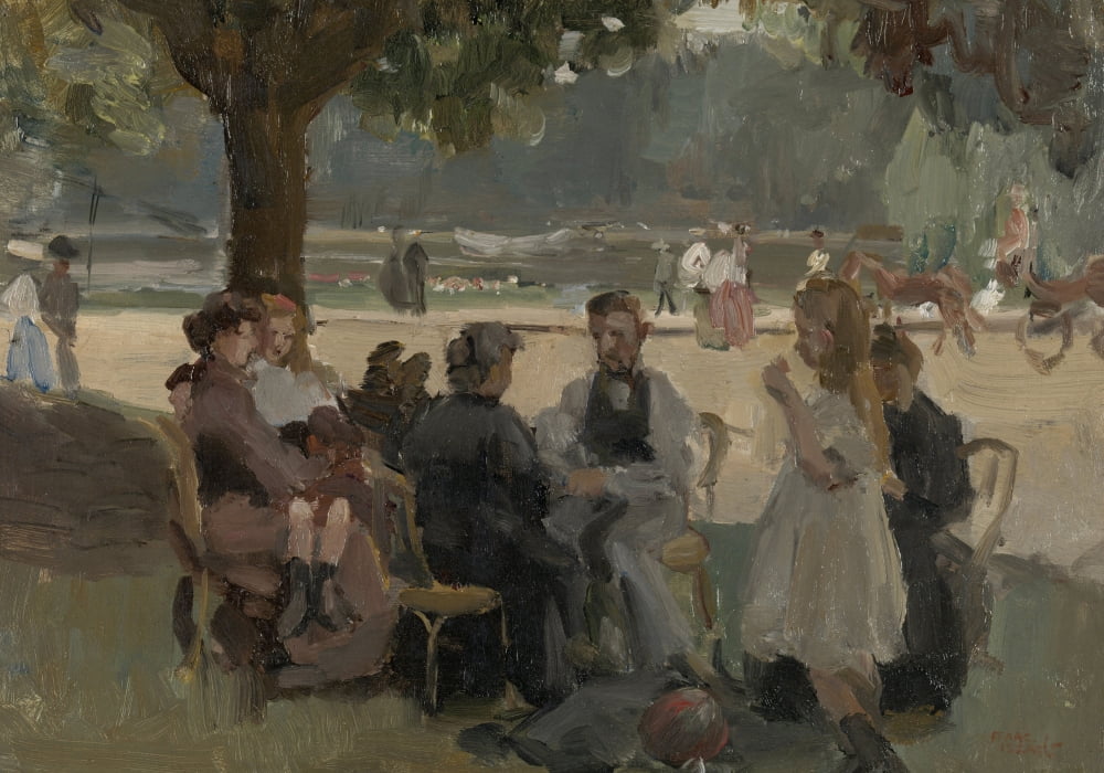 In The Bois De Boulogne Near Paris Canvas Art - (24 x 18)