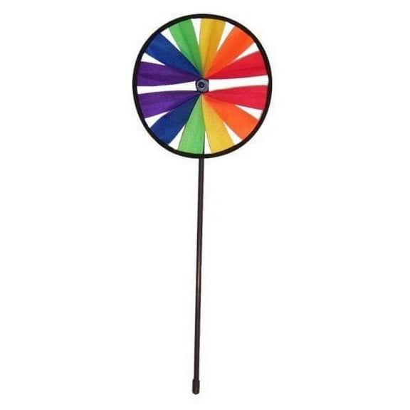 In the Breeze 2832 — Rainbow Single Wheel — Colorful and Fun Wind Spinner for Your Yard or Garden