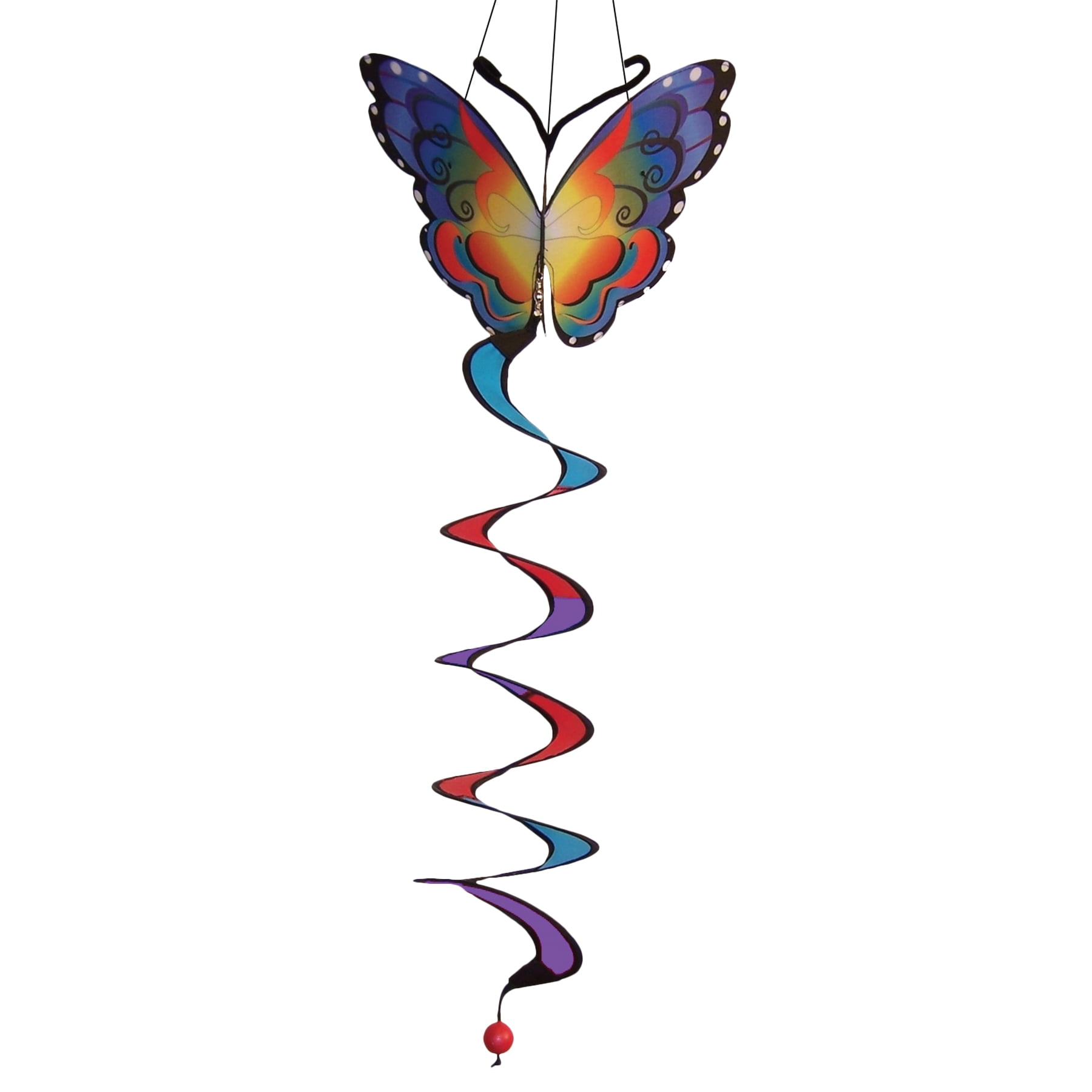Colorful Multicolor Polyester Butterfly Twister Outdoor Decoration