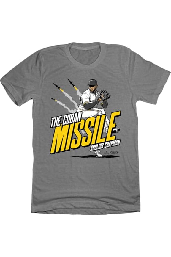 Aroldis Chapman - Cuban Missile - Pittsburgh Graphite Heather Unisex T-Shirt XL
