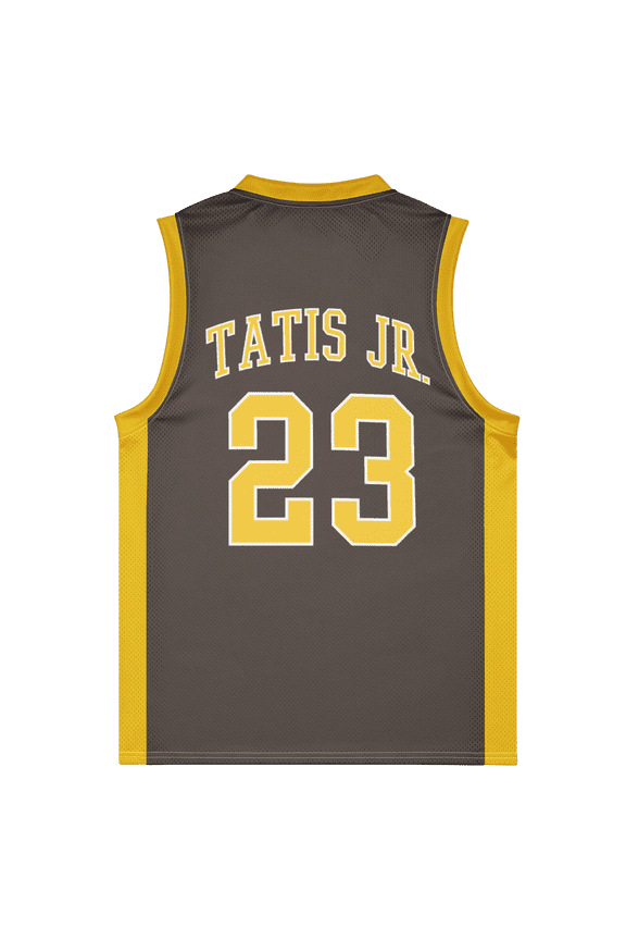 Fernando Tatis Jr. Basketball Jersey, Unisex San Diego Baseball, Brown and Gold, XX-Large