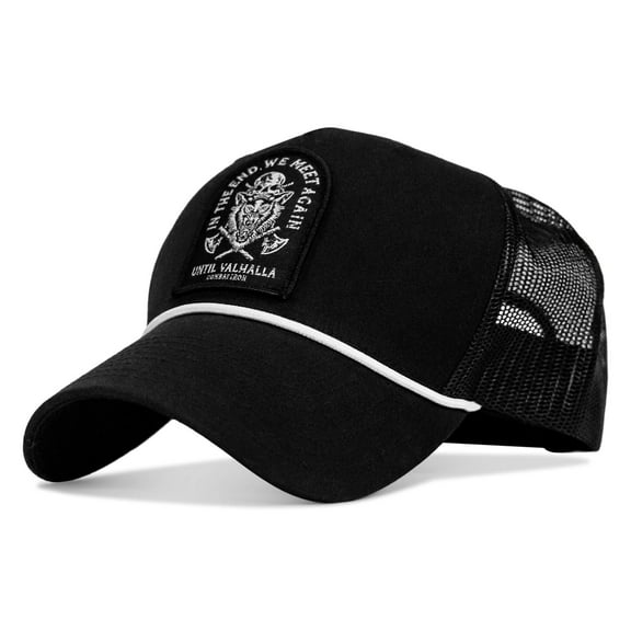 In The End We Meet Again - Until Valhalla Rope Snapback Black / Black